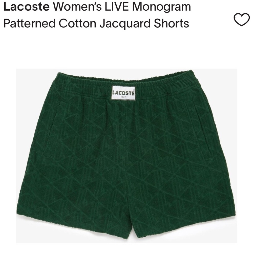 Lacoste Live Forest Green Shorts